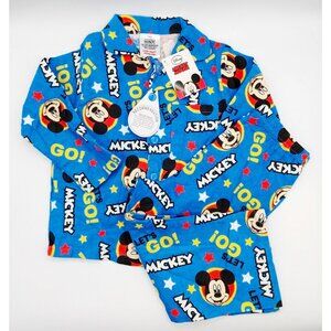 Disney Mickey Mouse Toddler 2pc Flannel Pajamas Sleep Set 18-24 Months NEW